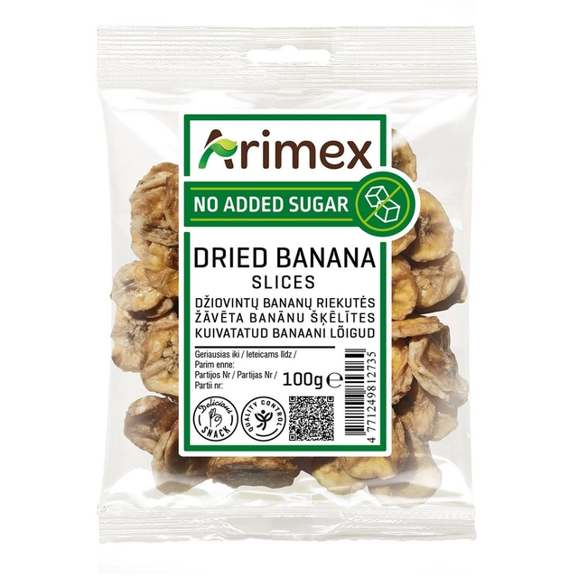 Bananų traškučiai ARIMEX, 100 g