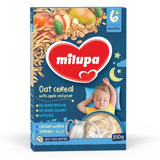 Avižų košė obuolių ir kriaušių skonio nuo 6mėn. MILUPA, 250 g