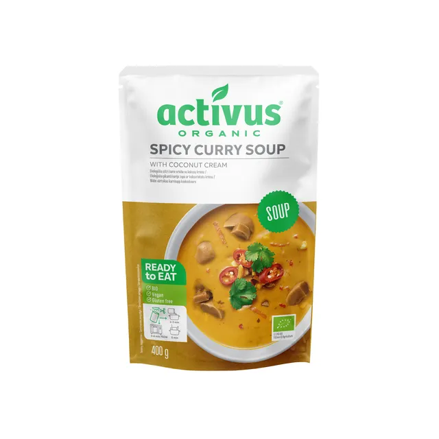 Ekologiška aštri kario sriuba ACTIVUS, 400 g
