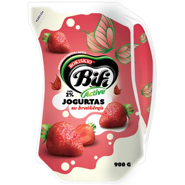 Yogurt with strawberries BIFI ACTIVE, 2% fat, 900 g