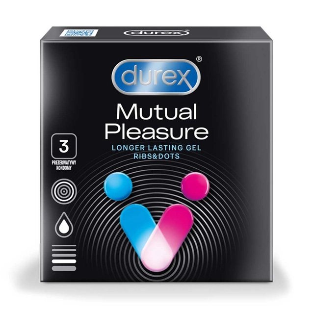 Prezervatyvai DUREX MUTUAL PLEASURE, 3 vnt.