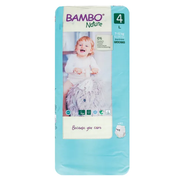 Sauskelnės BAMBO NATURE dydis 4 7-14 kg, 40 vnt.