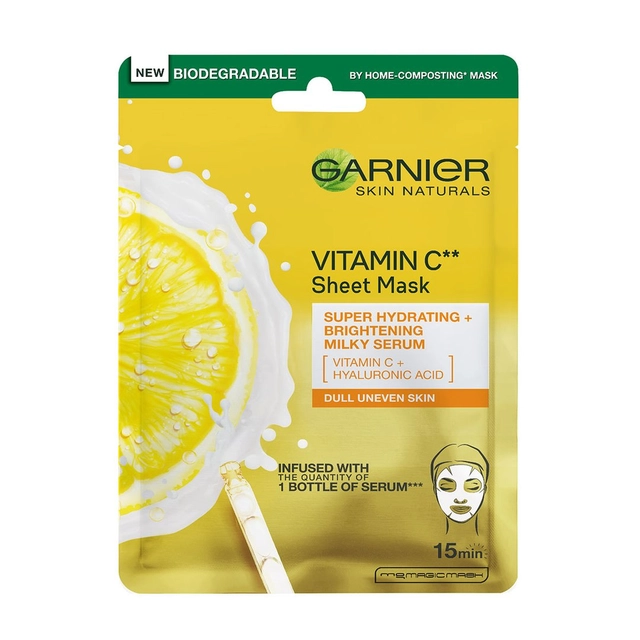 Lakštinė veido kaukė GARNIER VITAMIN C, 28 g