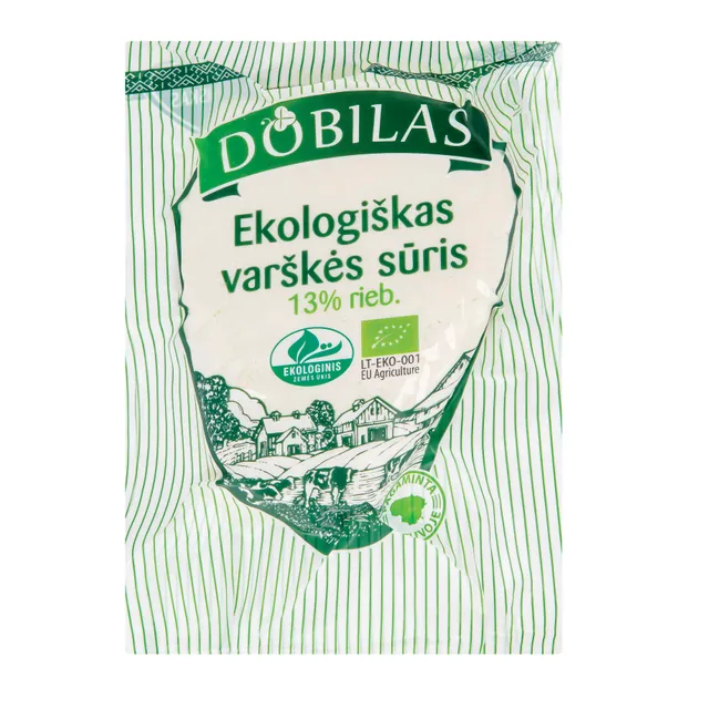 Ekologiškas varškės sūris DOBILAS, 13 % rieb.