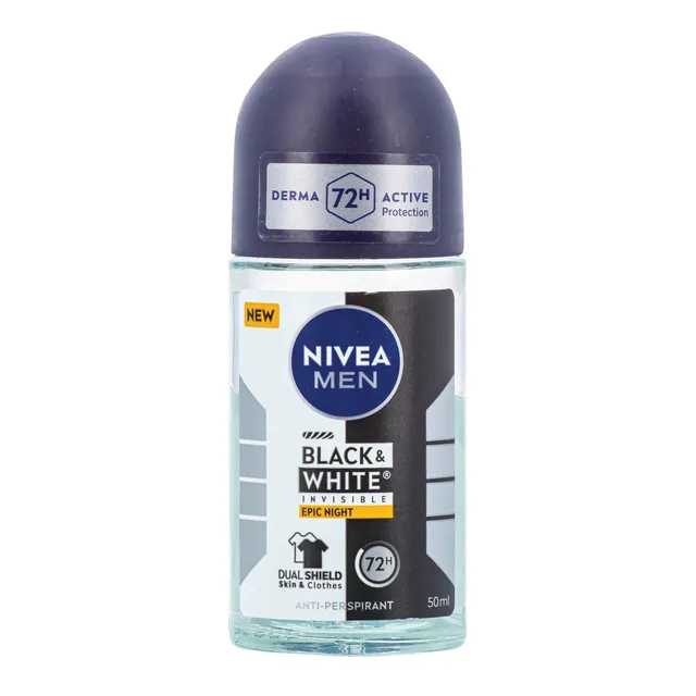 Rutulinis antiperspirantas vyrams NIVEA MEN BLACK & WHITE EPIC NIGHT, 50 ml