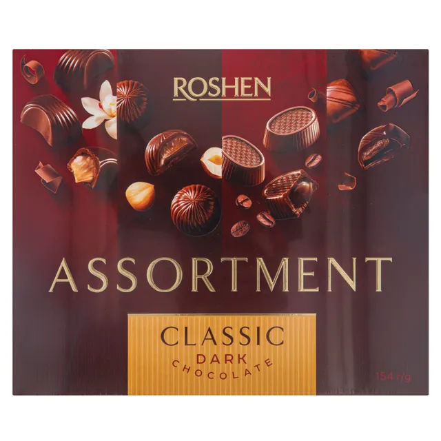 Šokoladiniai saldainiai ROSHEN ASSORTMENT CLASSIC, 154 g