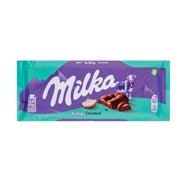 Chocolate MILKA BUBBLY COCONUT, 97 g