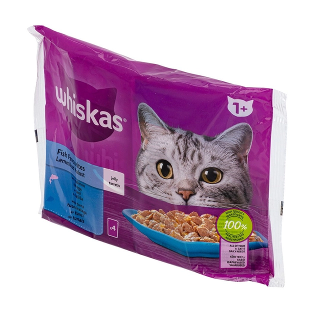 Консервированный корм для кошек рыбный набор WHISKAS, 400 г