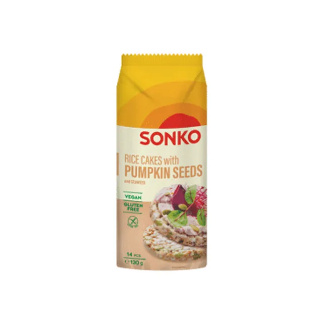Рисовые крекеры с семечками тыквы SONKO, 130 г