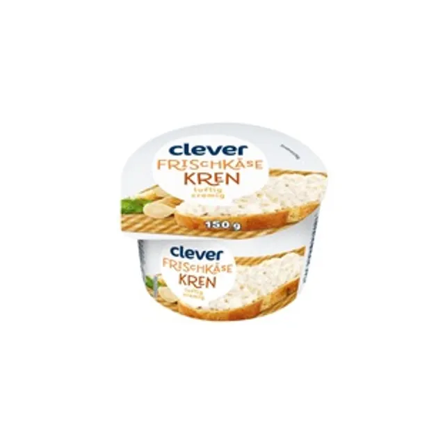 Намазываемый кремовый сыр с хреном CLEVER, 150 г