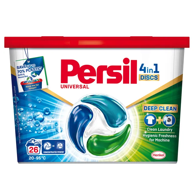 Skalbimo kapsulės PERSIL DISCS UNIVERSAL 26 skalbimų