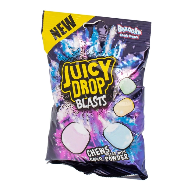 Kramtomieji saldainiai BAZOOKA JUICY DROP BLASTS, 45 g