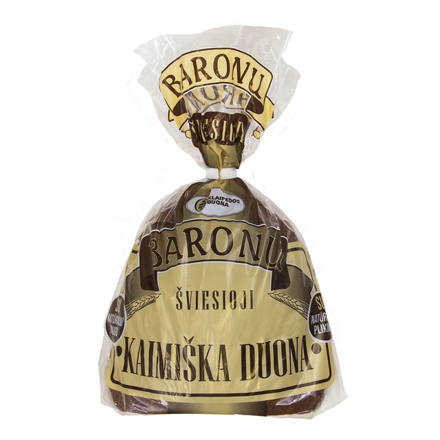 Raikyta kaimiška duona BARONŲ, 390 g