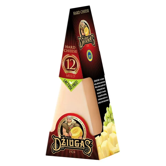 Kietasis sūris, 12 mėnesių brandinimo DŽIUGAS MILD, 40% rieb., 180 g