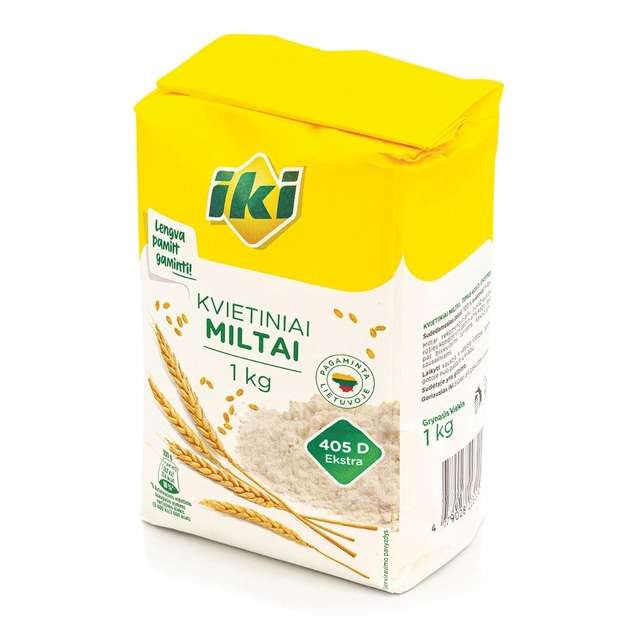 Kvietiniai miltai IKI 405 D, 1 kg