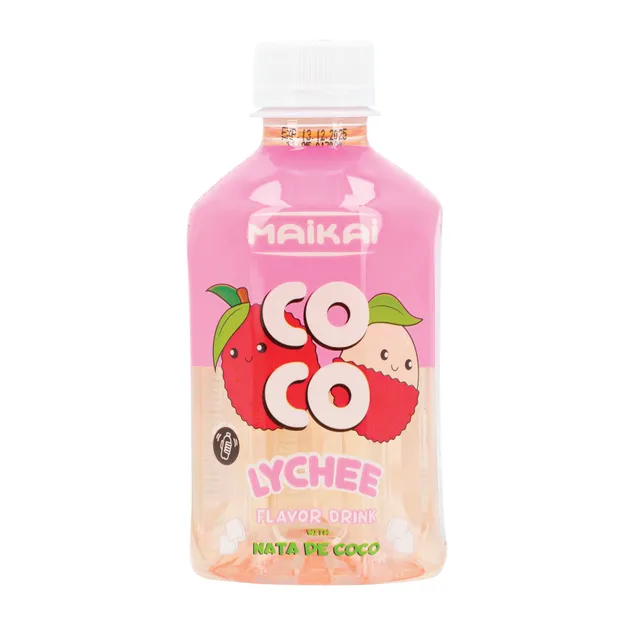 Lychee Juice Drink with Coconut Pieces MAIKAI COCO, 280 ml