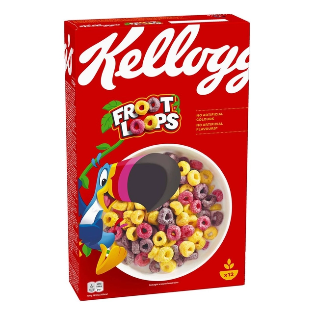 Sausi pusryčiai KELLOGG'S FROOT LOOPS, 375 g