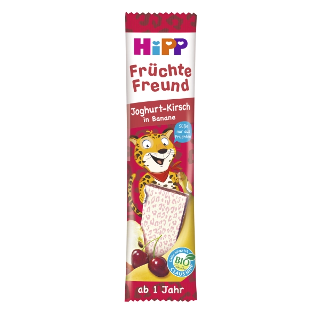 Ekologiškas bananų, vyšnių sulčių batonėlis su jogurtu (nuo 1m.) HIPP, 23 g