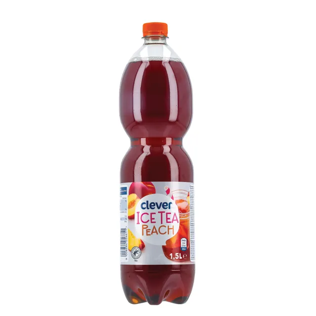 Cold tea peach flavored CLEVER, 1.5 l