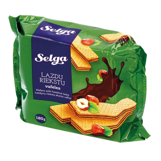 Riešutų skonio vafliai SELGA, 180 g