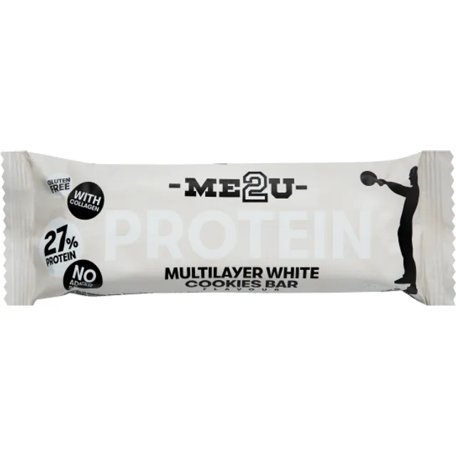 Proteino batonėlis ME2U PROTEIN MULTILAYER WHITE COOKIES, 50 g