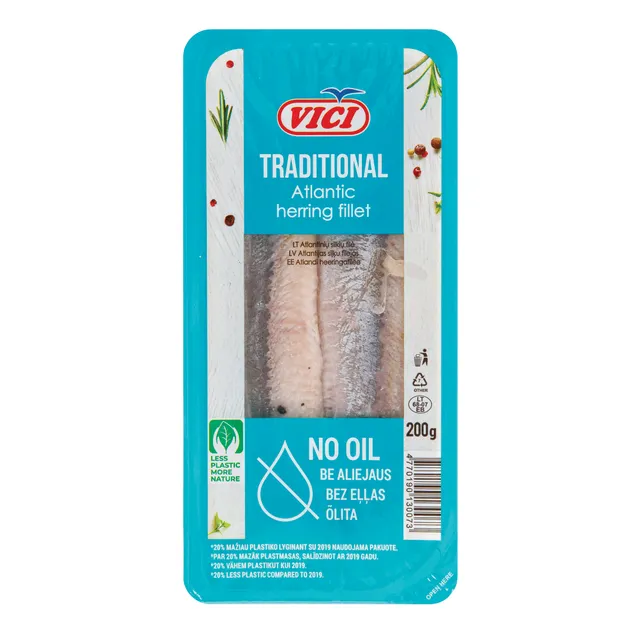 Silkių filė be aliejaus VIČI, 200 g