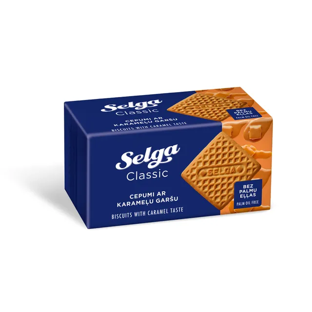 Karamelės skonio sausainiai SELGA, 180 g