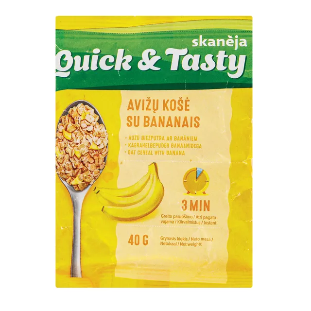Avižinė košė su bananais SKANĖJA, 40 g