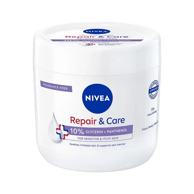 Крем для чувствительной кожи NIVEA REPAIR & CARE, 400 мл