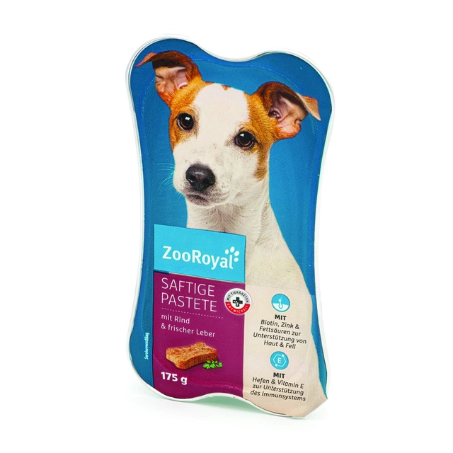 Complete adult dog food with beef and liver ZOOROYAL, 175 g