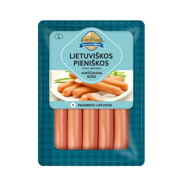 Cooked Lithuanian milk sausages a. r. 520 g