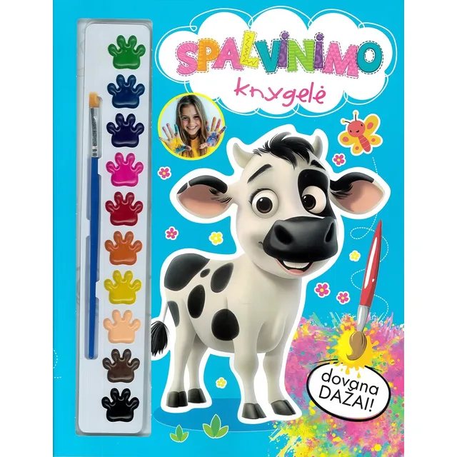 Spalvinimo knygelė su dažais