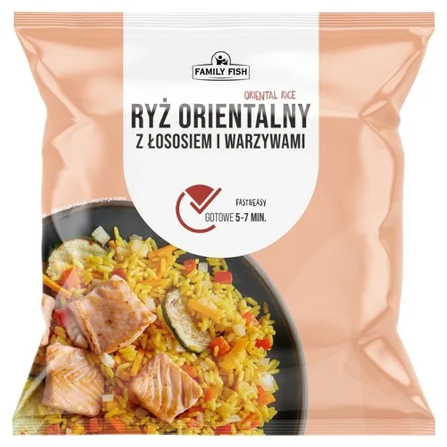 Šaldyti ryžiai su lašiša FAMILY FISH, 400 g