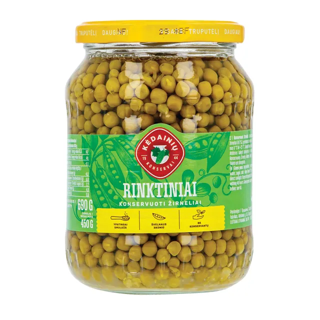Консервированные горошек RINKTINIAI, 690 г