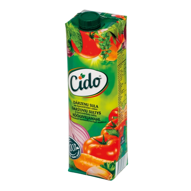 Daržovių sultys CIDO (100%), 1 l
