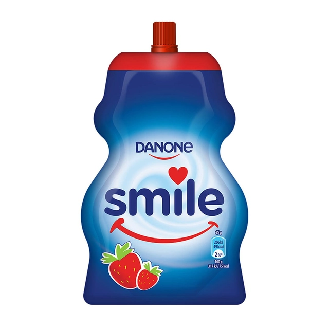 Jogurtas braškių skonio SMILE, 65 ml