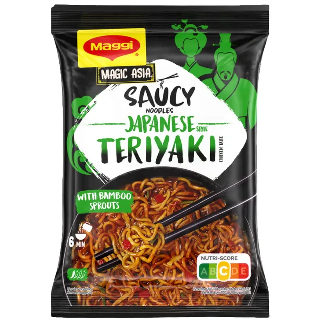 Greitai paruošiami makaronai su Teriyaki padažu MAGGI, 128 g 
