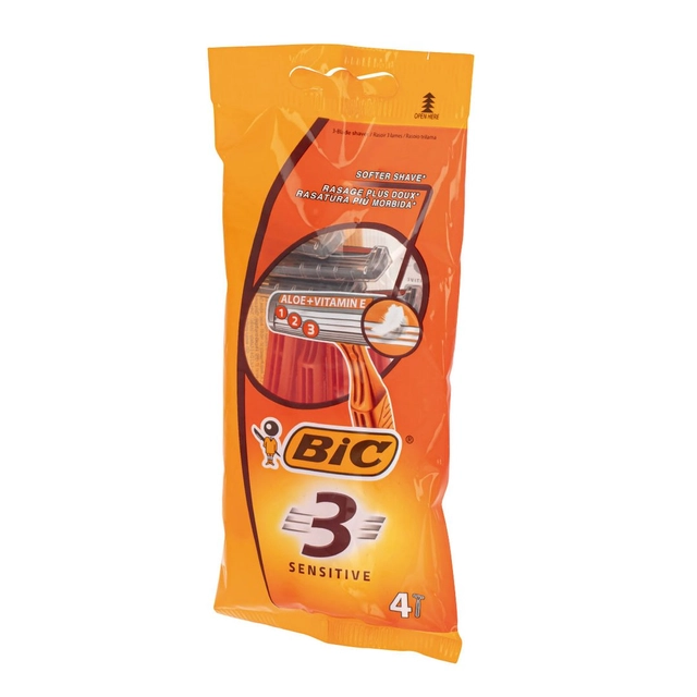 Jautrios odos skustuvai BIC 3 SENSITIVE, 4 vnt.