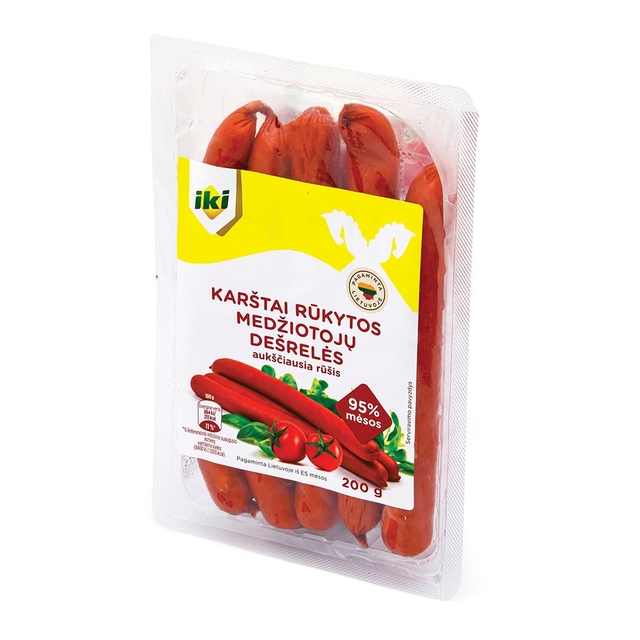 Горячекопченые охотничьи колбаски IKI, 200 г