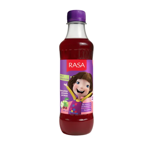 Negazuotas gaivusis gėrimas vyšnių ir obuolių skonio RASA KAKĖ MAKĖ, 330 ml