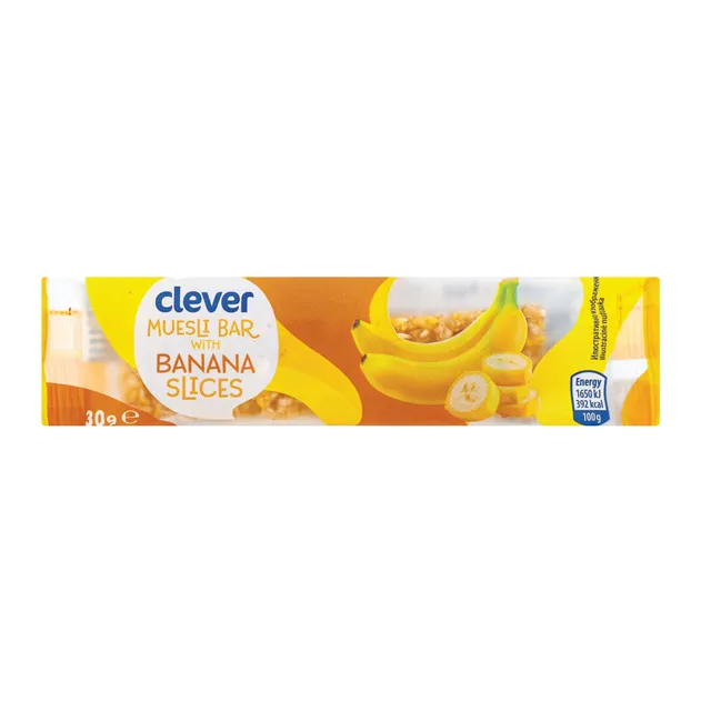 Avižinis batonėlis su bananu CLEVER, 30 g