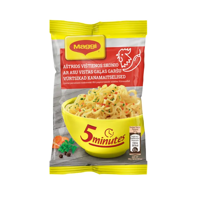 Greito paruošimo makaronai aštrios vištienos skonio MAGGI, 59,2 g