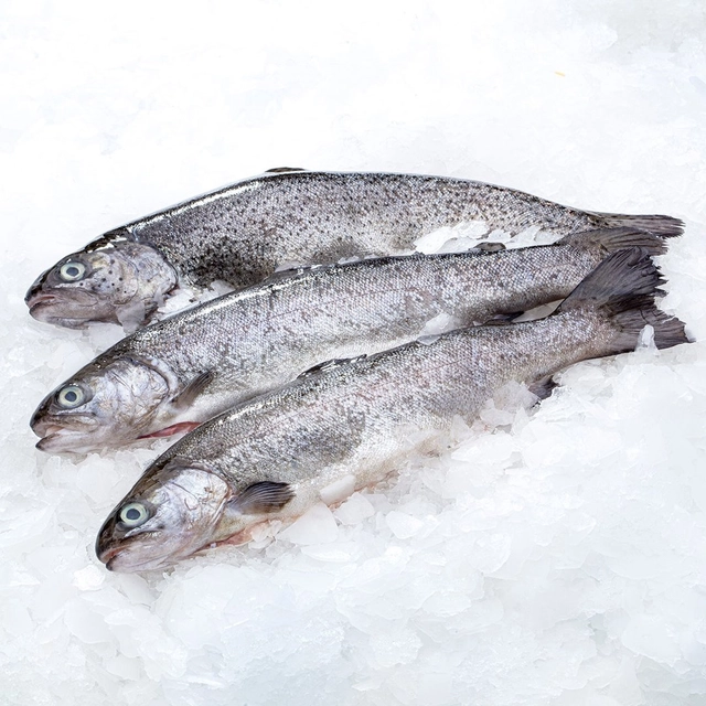Chilled skinned rainbow trout