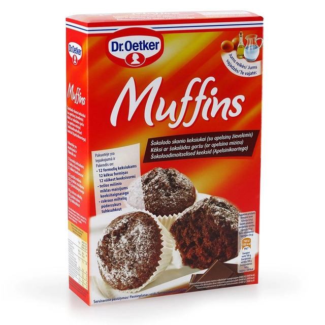 Šokolado skonio keksiukai su apelsinų žievelėmis DR. OETKER, 335 g