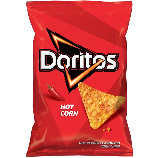 Кукурузные чипсы со вкусом острых перцев DORITOS HOT CORN, 90 г