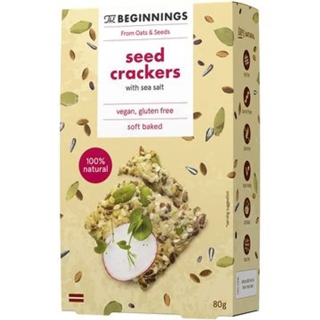 Seed crackers with sea salt