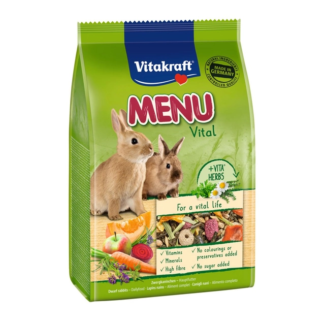 Visavertis triušių pašaras VITAKRAFT MENU, 500 g