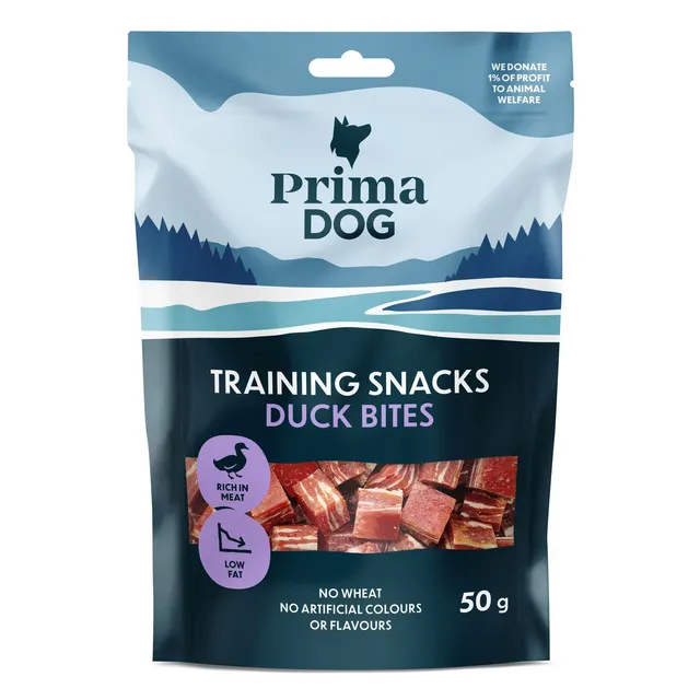 Тренировочное лакомство кусочки утки PRIMA DOG, 50 г