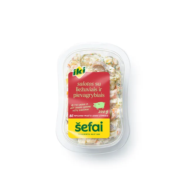 Salotos su liežuviais ir pievagrybiais IKI ŠEFAI, 180 g