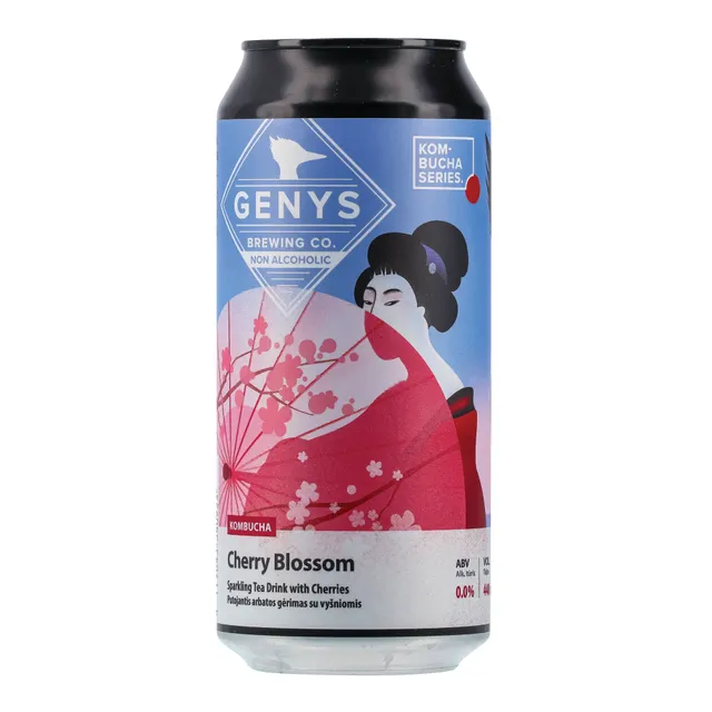 Kombucha su vyšniomis GENYS CHERRY BLOSSOM, 440 ml
